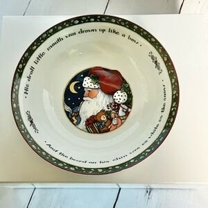 International China "A Christmas Story" 9.25" Serving Bowl - Susan Winget Santa